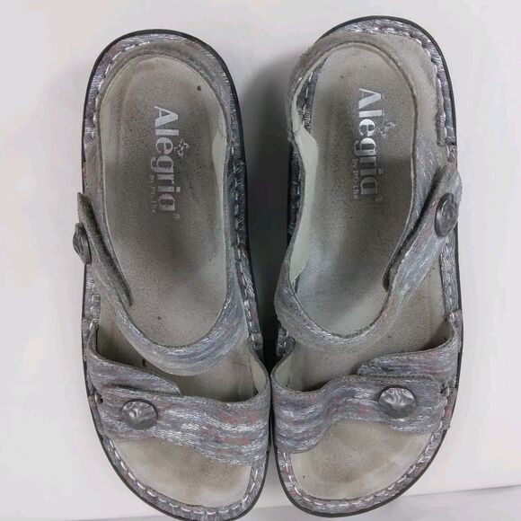 Alegria Vienna Smoke VIE-123 Sandal Slingback Shoes Leather Womens 39 US 9 - Picture 7 of 11